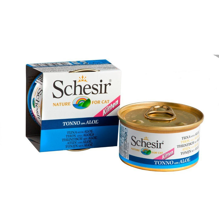 Schesir Kitten Tuna with Aloe in Jelly Canned Cat Food, 85g - Happy Hoomans