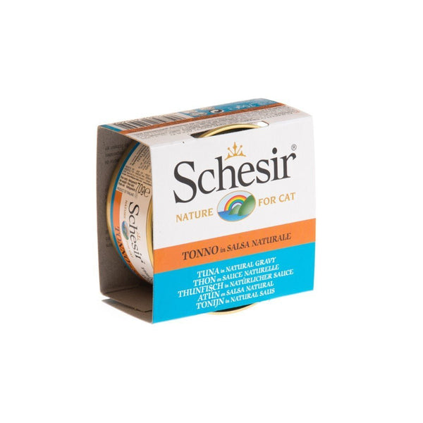 Schesir Tuna in Natural Gravy Canned Cat Food, 70g - Happy Hoomans