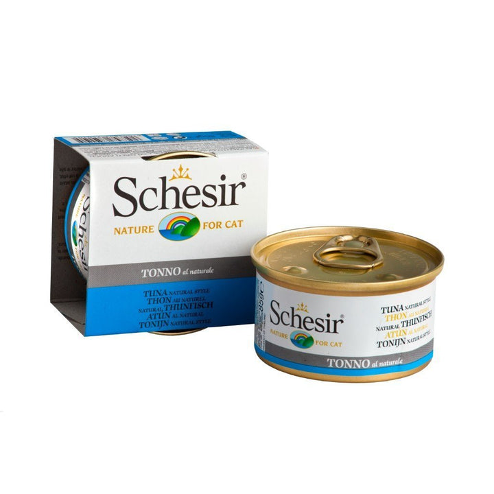 Schesir Tuna Natural Style in Water Canned Cat Food, 85g - Happy Hoomans