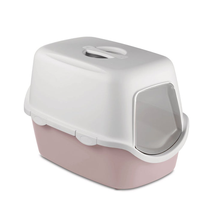 Stefanplast Cathy Filter Cat Litter Box - Powder Pink - Happy Hoomans