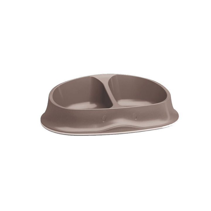 Stefanplast Chic Double Pet Bowl - Dove Grey - Happy Hoomans