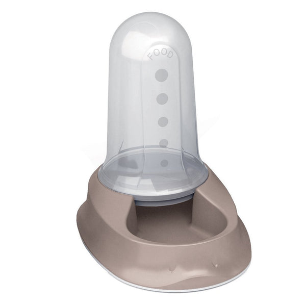 Stefanplast Multireserve Chic Food & Water Dispenser - Dove Grey (2 Sizes) - Happy Hoomans