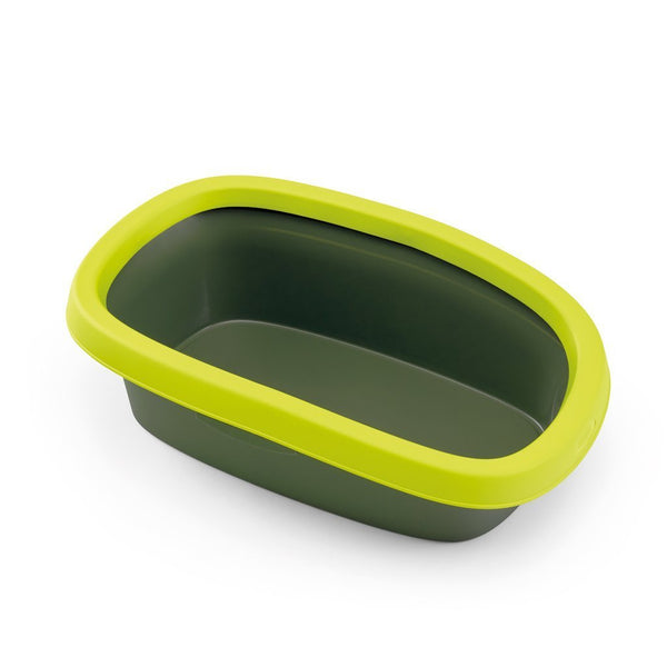 Stefanplast Sprint 20 Cat Litter Tray - Pine Green - Happy Hoomans