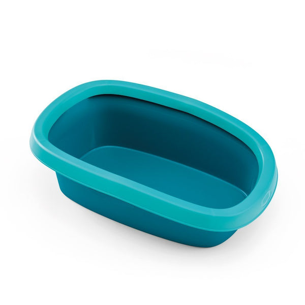 Stefanplast Sprint 20 Cat Litter Tray - Teal Blue - Happy Hoomans