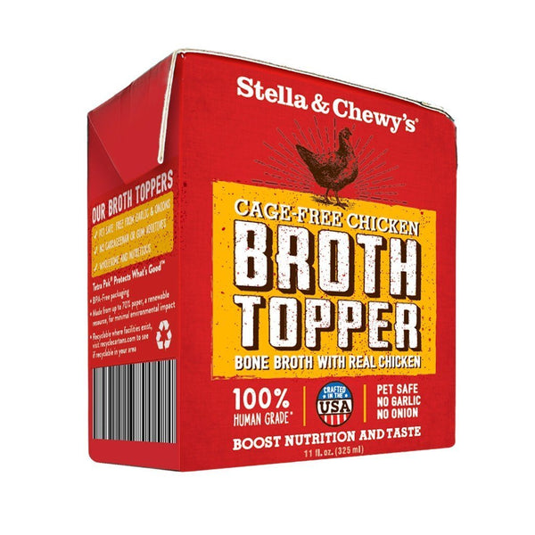 Stella & Chewy's Chicken Broth Grain-Free Dog Food Topper, 11fl oz - Happy Hoomans