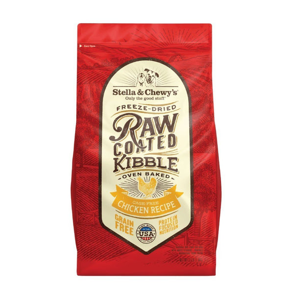 Stella & Chewy's Chicken Freeze-Dried Raw Coated Kibble Dry Dog Food (2 Sizes) - Happy Hoomans