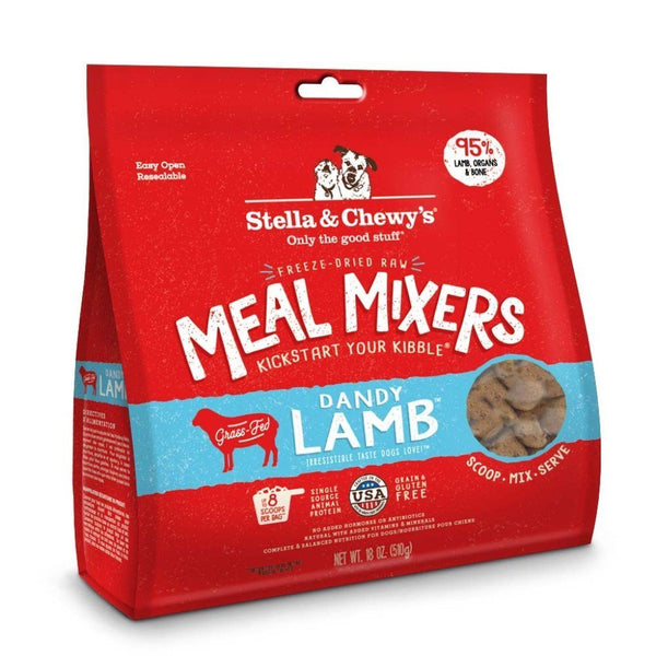 Stella & Chewy's Dandy Lamb Meal Mixers Freeze-Dried Raw Dog Food Topper, 18oz - Happy Hoomans