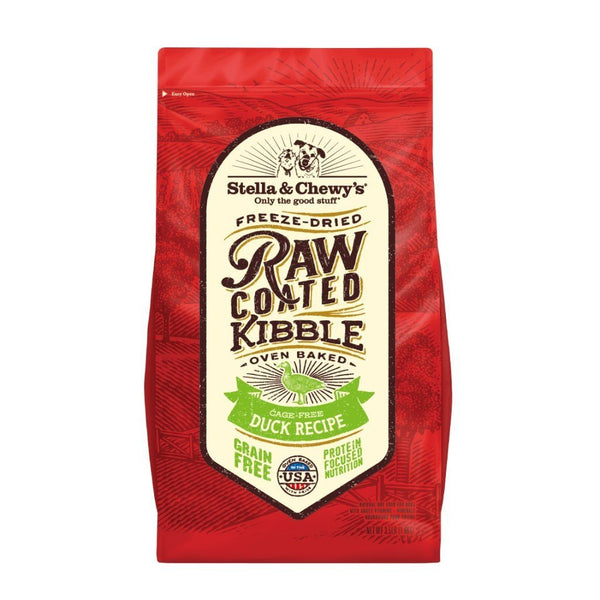 Stella & Chewy's Duck Freeze-Dried Raw Coated Kibble Dry Dog Food (2 Sizes) - Happy Hoomans