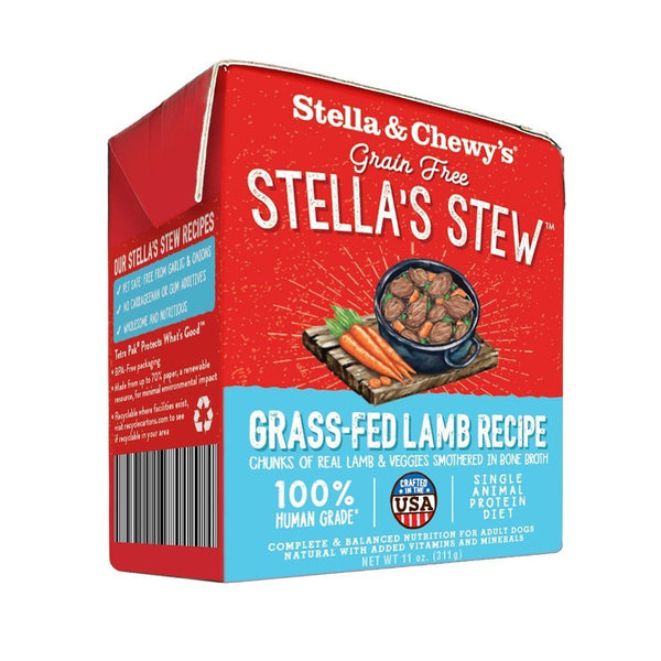 Stella & Chewy's Lamb Recipe Stew Grain-Free Wet Dog Food, 11oz - Happy Hoomans