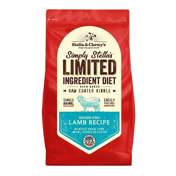 Stella & Chewy's Limited Ingredient Lamb Recipe Raw Coated Kibble Dry Dog Food, (2 Sizes) - Happy Hoomans