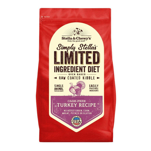 Stella & Chewy's Limited Ingredient Turkey Recipe Raw Coated Kibble Dry Dog Food, (2 Sizes) - Happy Hoomans
