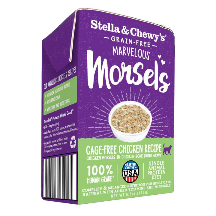 Stella & Chewy's Marvelous Morsels Chicken Recipe Wet Cat Food, 5.5oz - Happy Hoomans