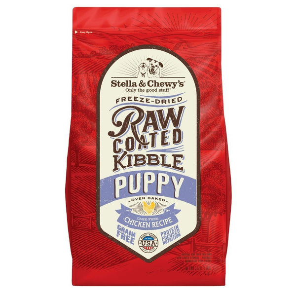 Stella & Chewy's Puppy Chicken Freeze-Dried Raw Coated Kibble Dry Dog Food (2 Sizes) - Happy Hoomans