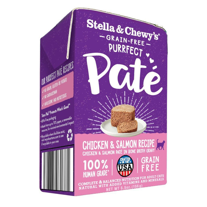 Stella & Chewy's Purrfect Pate Chicken & Salmon Medley Wet Cat Food, 5.5oz - Happy Hoomans