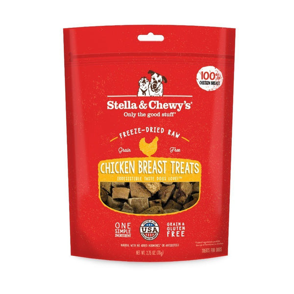 Stella & Chewy's Single Ingredient Chicken Breast Freeze-Dried Raw Dog Treats, 2.75oz - Happy Hoomans