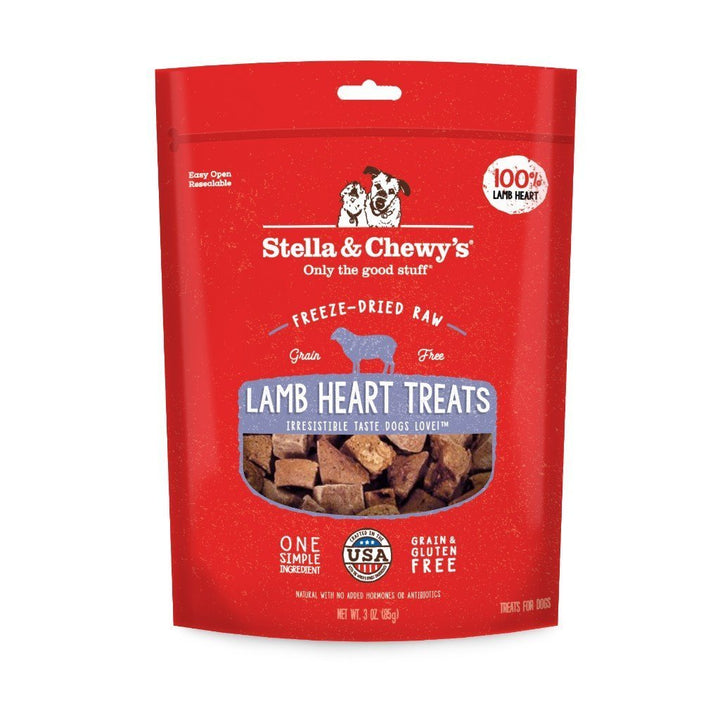 Stella & Chewy's Single Ingredient Lamb Heart Freeze-Dried Raw Dog Treats, 2.75oz - Happy Hoomans