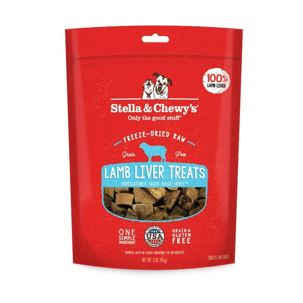 Stella & Chewy's Single Ingredient Lamb Liver Freeze-Dried Raw Dog Treats, 2.75oz - Happy Hoomans