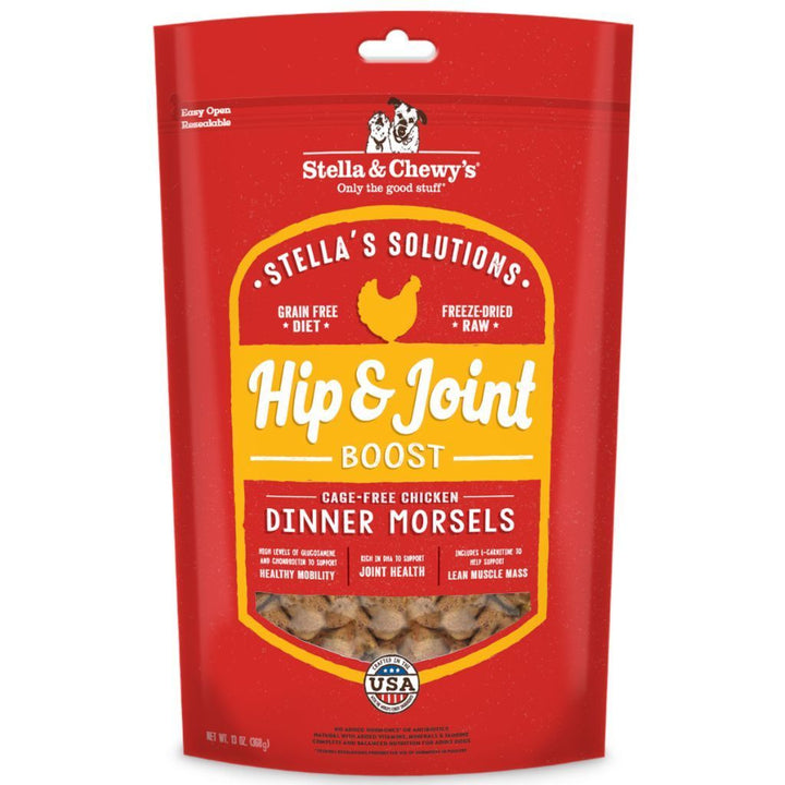 Stella & Chewy's Stella’s Solutions Hip & Joint Boost Chicken Freeze-Dried Raw Dog Food, 368g - Happy Hoomans
