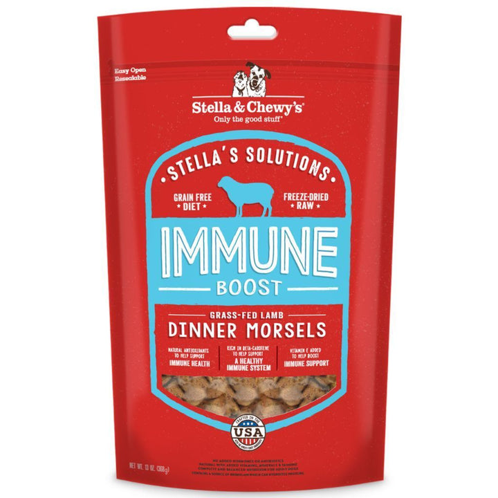 Stella & Chewy's Stella’s Solutions Immune Support Lamb Freeze-Dried Raw Dog Food, 368g - Happy Hoomans