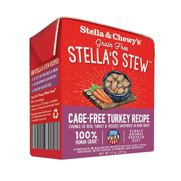 Stella & Chewy's Turkey Recipe Stew Grain-Free Wet Dog Food, 11oz - Happy Hoomans