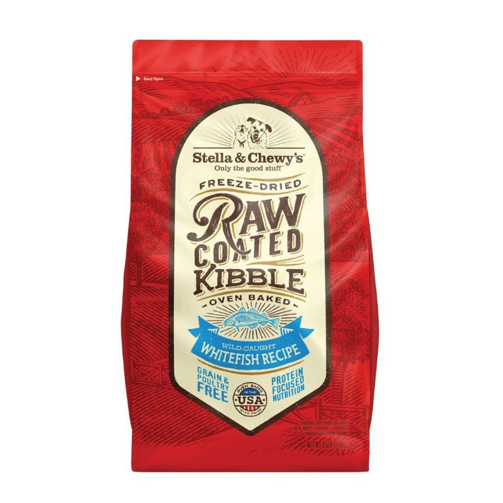 Stella & Chewy's Whitefish Freeze-Dried Raw Coated Kibble Dry Dog Food (2 Sizes) - Happy Hoomans