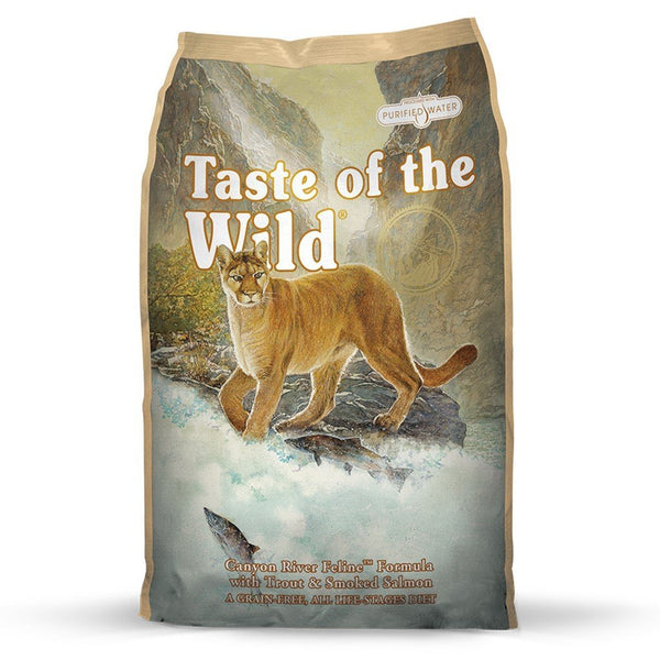 Taste Of The Wild Canyon River Recipe with Trout & Smoked Salmon Dry Cat Food (2 Sizes) - Happy Hoomans