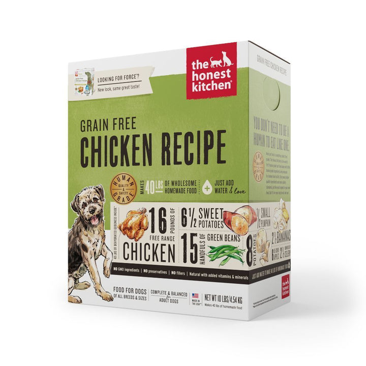 The Honest Kitchen Grain-Free Chicken Recipe Dehydrated Dog Food (3 Sizes) - Happy Hoomans