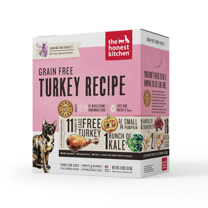 The Honest Kitchen Grain-Free Turkey Recipe Dehydrated Cat Food (2 Sizes) - Happy Hoomans