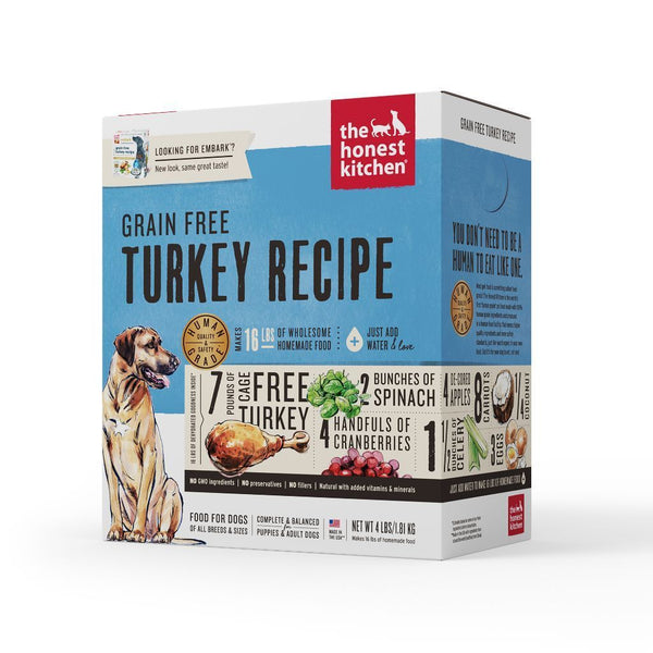 The Honest Kitchen Grain-Free Turkey Recipe Dehydrated Dog Food (3 Sizes) - Happy Hoomans