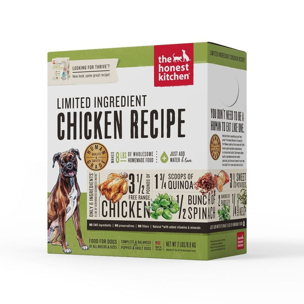The Honest Kitchen Limited Ingredient Chicken Recipe Dehydrated Dog Food (3 Sizes) - Happy Hoomans