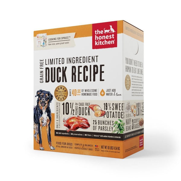 The Honest Kitchen Limited Ingredient Duck Recipe Dehydrated Dog Food, 4.54kg - Happy Hoomans