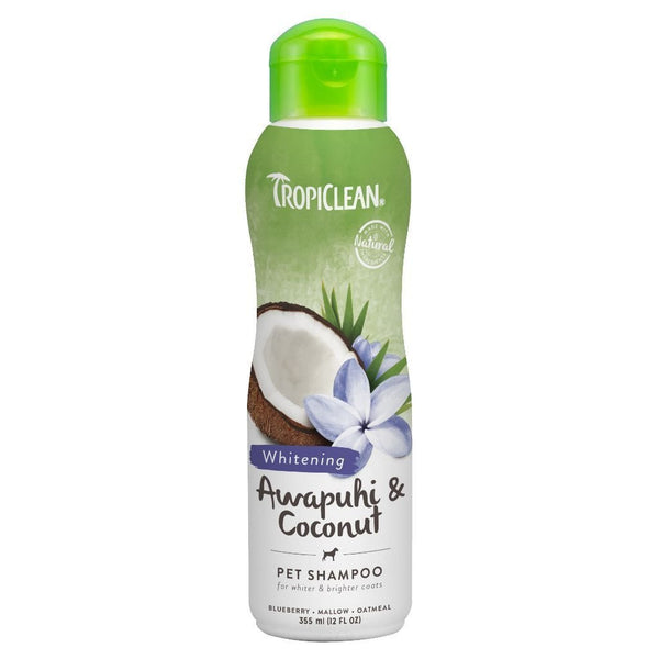 Tropiclean Awapuhi & Coconut Pet Shampoo (Whitening), 12oz - Happy Hoomans