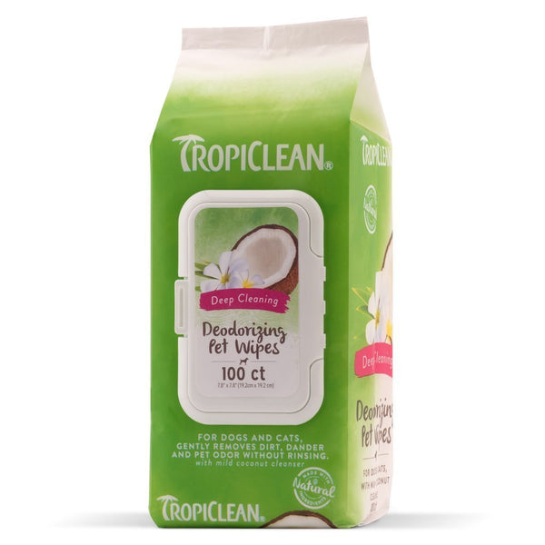 Tropiclean Deep Cleaning Wipes for Pets, 100 pcs - Happy Hoomans