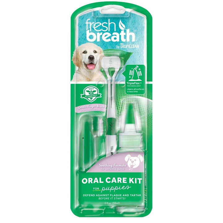 Tropiclean Fresh Breath Oral Care Kit for Puppies - Happy Hoomans