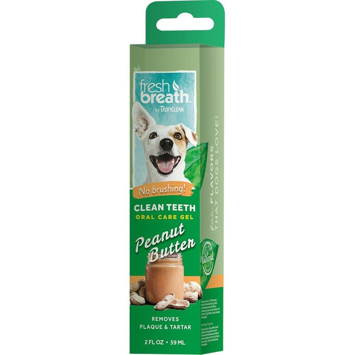 Tropiclean Fresh Breath Peanut Butter Clean Teeth Gel, 2 oz - Happy Hoomans