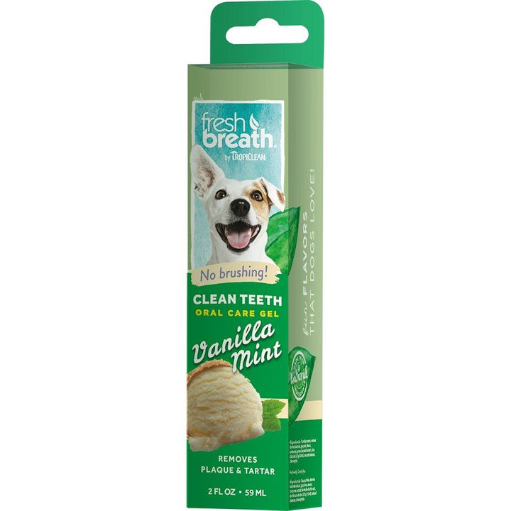 Tropiclean Fresh Breath Vanilla Mint Clean Teeth Gel, 2 oz - Happy Hoomans