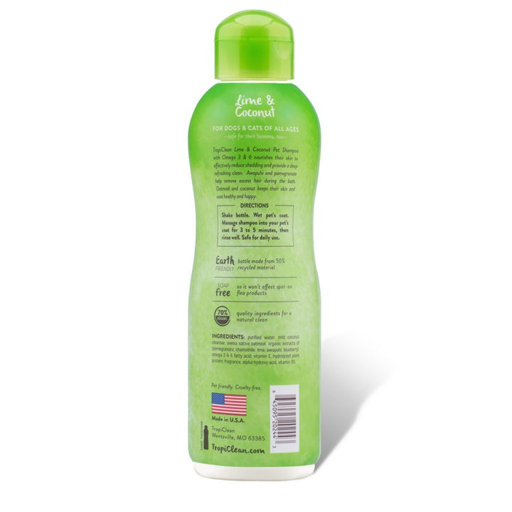 Tropiclean Lime & Coconut Pet Shampoo, 12oz - Happy Hoomans