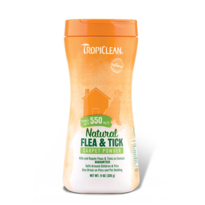 Tropiclean Natural Flea & Tick Carpet Powder, 11oz - Happy Hoomans