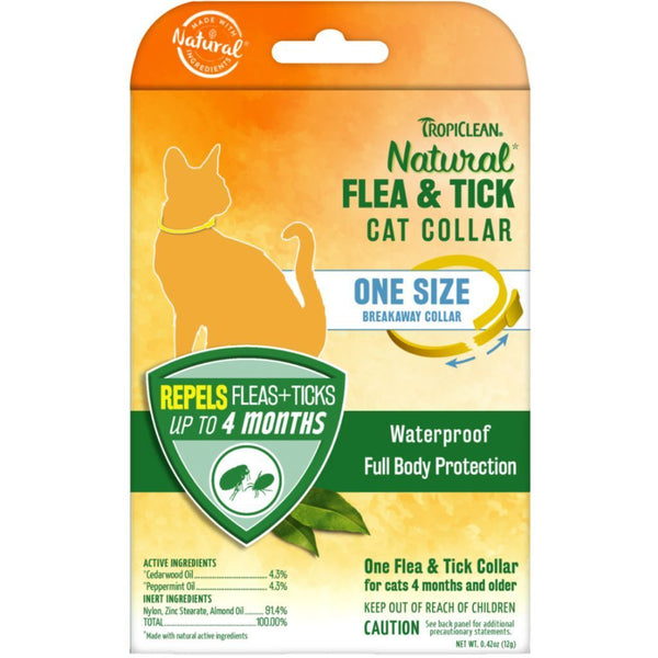 Tropiclean Natural Flea & Tick Cat Collar - Happy Hoomans