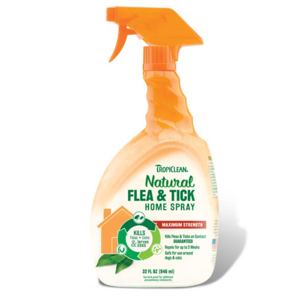 Tropiclean Natural Flea & Tick Home Spray, 32oz - Happy Hoomans