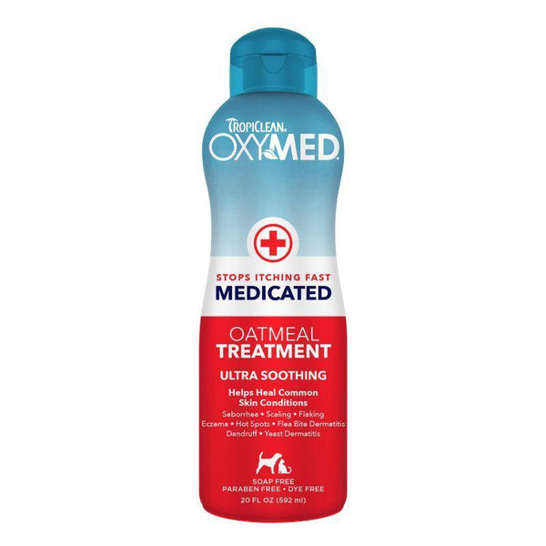 TropiClean OxyMed Medicated Treatment Rinse, 20 oz - Happy Hoomans