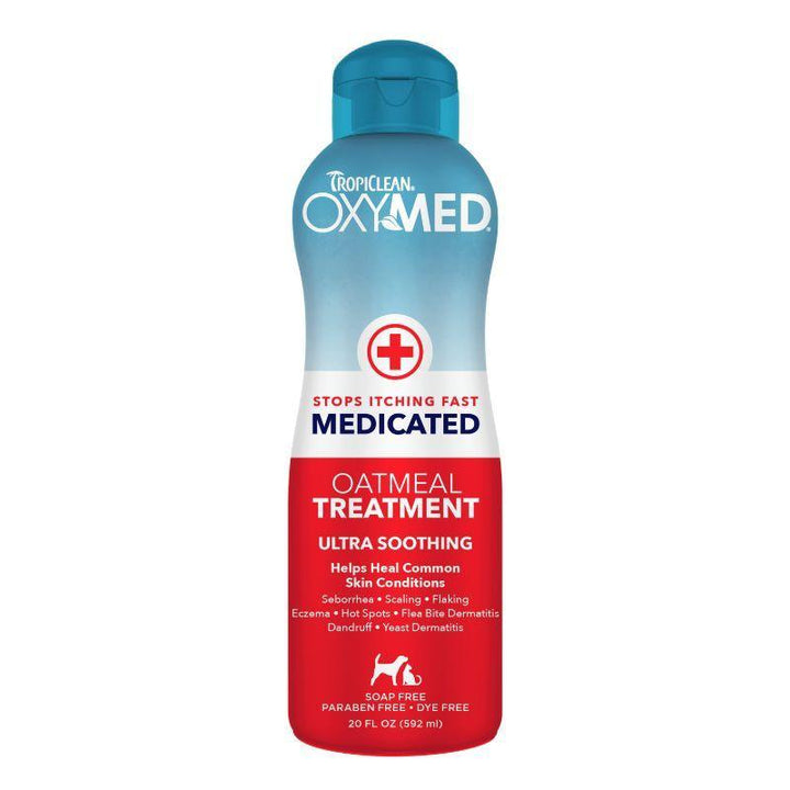 TropiClean OxyMed Medicated Treatment Rinse, 20 oz - Happy Hoomans