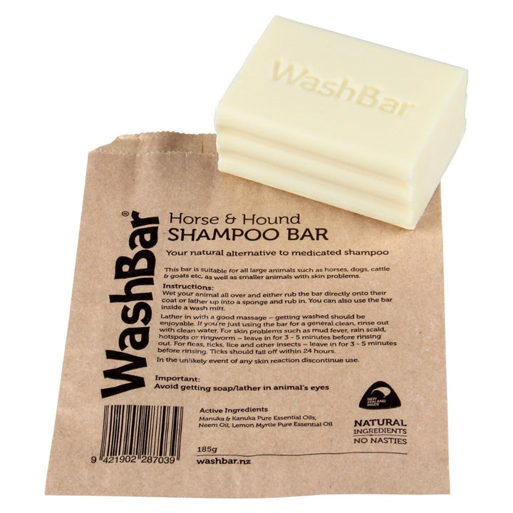 WashBar Horse & Hound Shampoo Bar Soap, 185g - Happy Hoomans