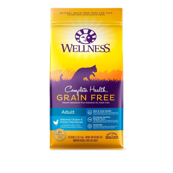 Wellness Complete Health Grain-Free Adult Dry Cat Food (2 Sizes) - Happy Hoomans