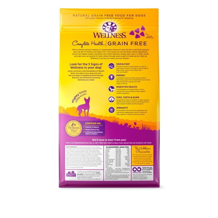 Wellness Complete Health Grain-Free Small Breed Adult Dry Dog Food (2 Sizes) - Happy Hoomans