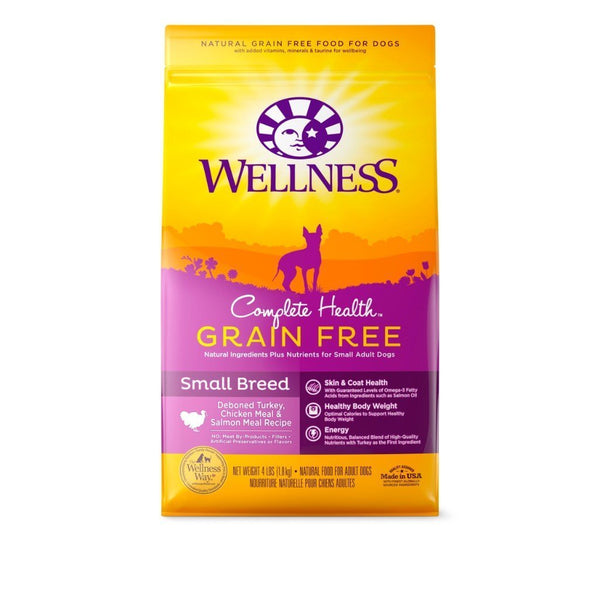 Wellness Complete Health Grain-Free Small Breed Adult Dry Dog Food (2 Sizes) - Happy Hoomans
