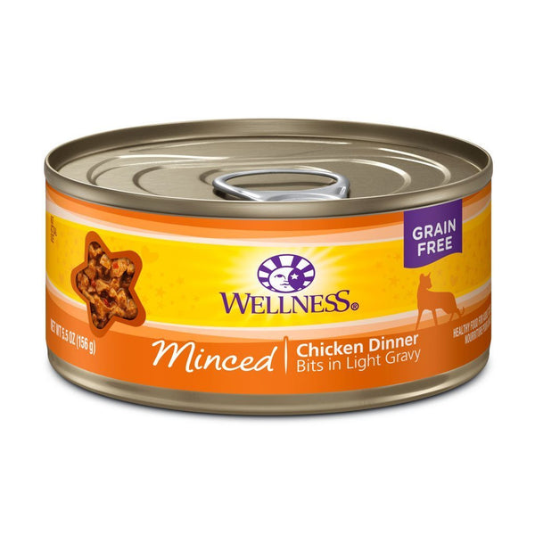 Wellness Complete Health Minced Chicken Dinner Grain-Free Canned Cat Food, 5.5oz - Happy Hoomans