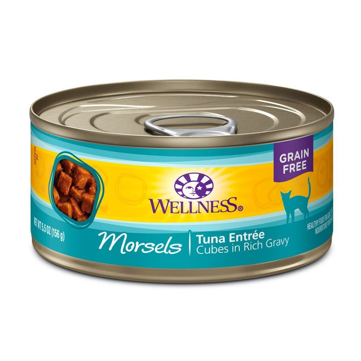 Wellness Complete Health Morsels Tuna Entrée Grain-Free Canned Cat Food, 5.5oz - Happy Hoomans