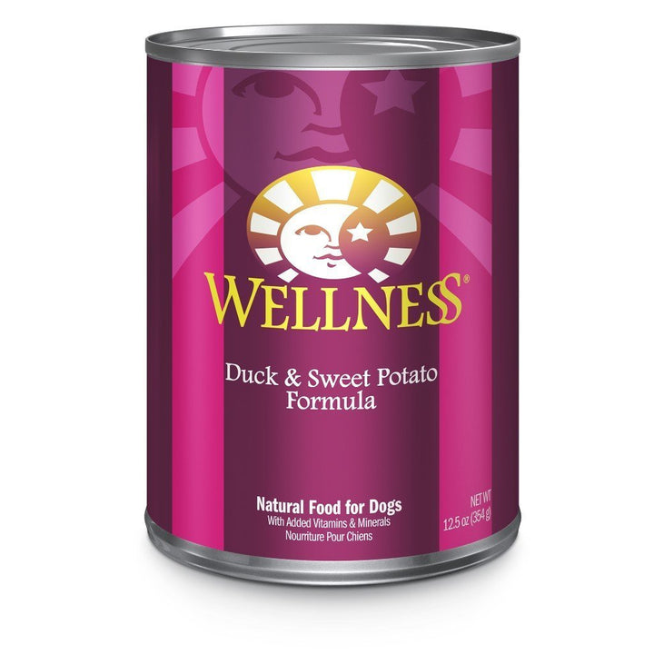 Wellness Complete Health Pate Duck & Sweet Potato Formula Wet Dog Food, 354g - Happy Hoomans