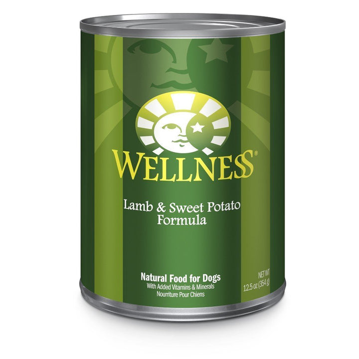Wellness Complete Health Pate Lamb & Sweet Potato Formula Wet Dog Food, 354g - Happy Hoomans